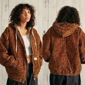 Urban Outfitters BDG Corduroy Leopard Skate Jacket